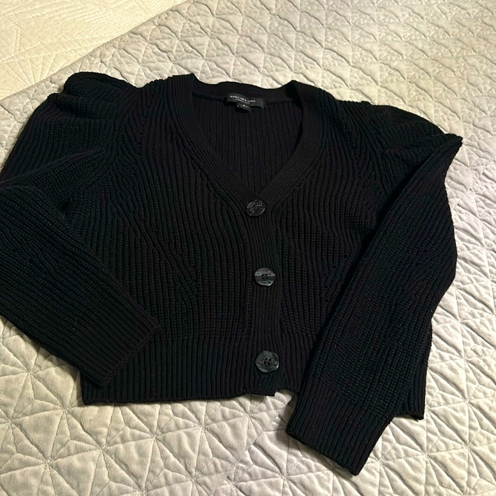 Black Cropped Cardigan